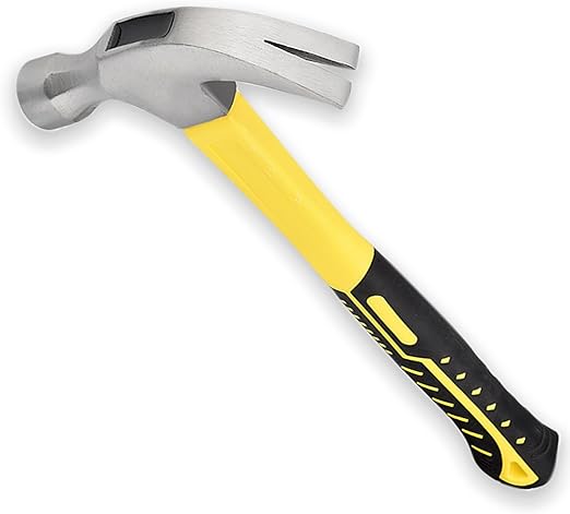 QUEENADA Fiberglass Curved Claw Hammer