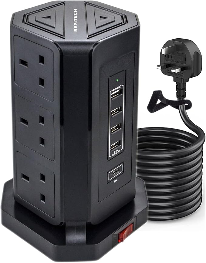 BEPiTECH 14-in-1 Power Tower Extension Cord