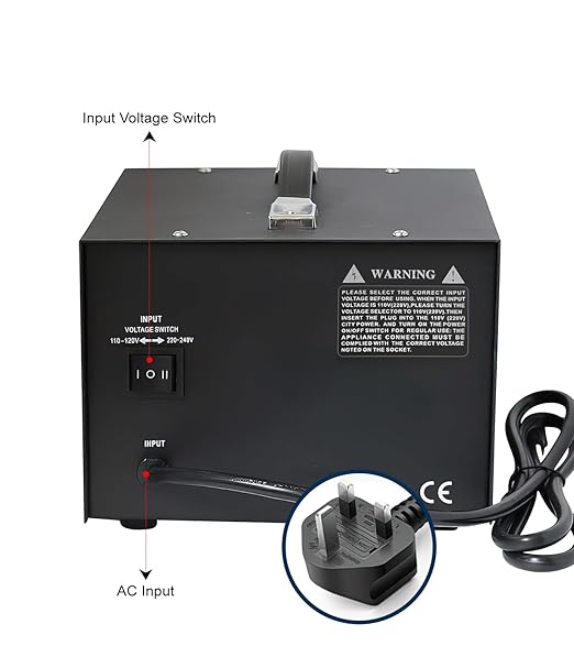 Hi8us 3000W Voltage Converter Transformer, 110V/120V/220V/240V Power Converter, Step Up/Down Transformer Converter, with Resettable Circuit Breaker Protection, Universal Socket, Household Compact