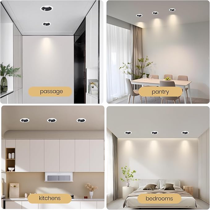 YATAI LED Ceiling Light, 12W Round Ceiling Lamp, 4500K Neutral White, Switch Control, Acrylic & Aluminum Body, Modern Ceiling Fixture for Bedroom, Dining Room, Corridor, 2.16 Inches, White