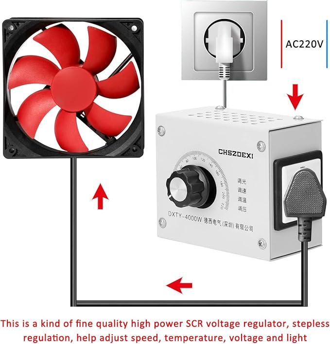 Morelian Compact Variable Voltage Regulator Portable Speed Temperature Light Voltage Adjuatable Dimmer
